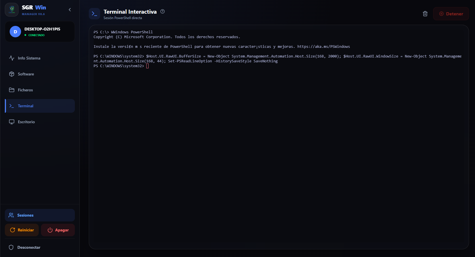 Terminal Remota PowerShell y Bash