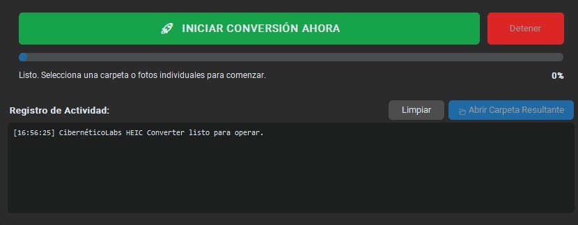 Panel de Conversión en Progreso