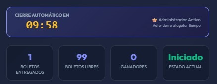 Información de Boletos y Cierre Automático